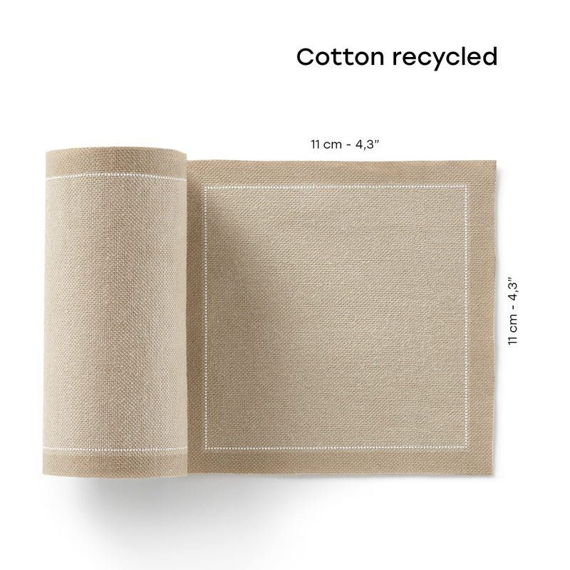 MY DRAP Cotton Cocktail Napkin, 50 units per roll, 4.5 x 4.5-Inch, Sand - Image 2